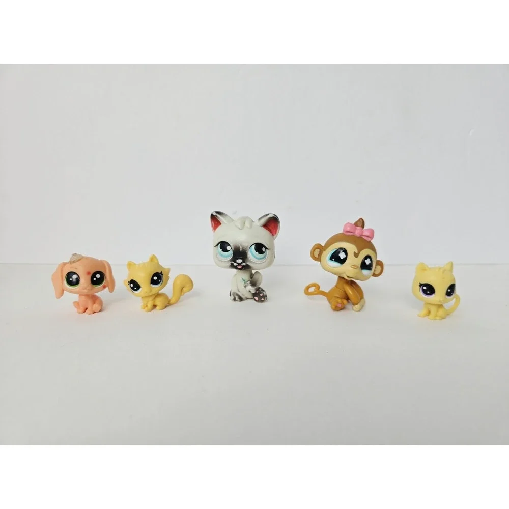 Hasbro Littlest Pet Shop lot 811 Monkey 180 cat 3 mini